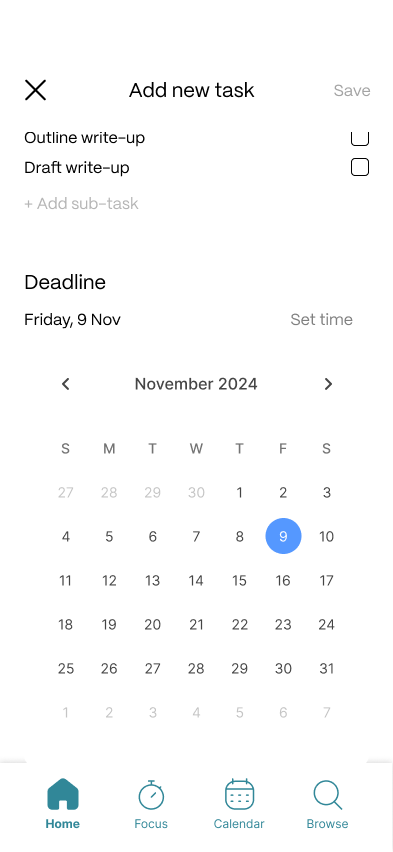 Focus mode alert